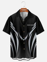 Men's Custom American Football Stripe Short Sleeve Shirt Eleven Oasis