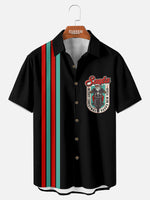 Tall Men's Biker Bad Santa Black Short Sleeve Shirt Eleven Oasis