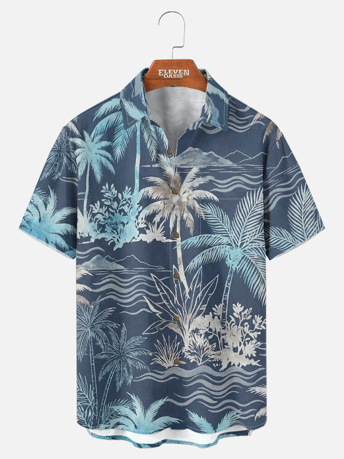 Tall Men's Tropical Island Short Sleeve Shirt