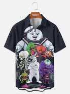 Men's Ghostbusters Cartoon Monsters Short Sleeve Shirt Eleven Oasis