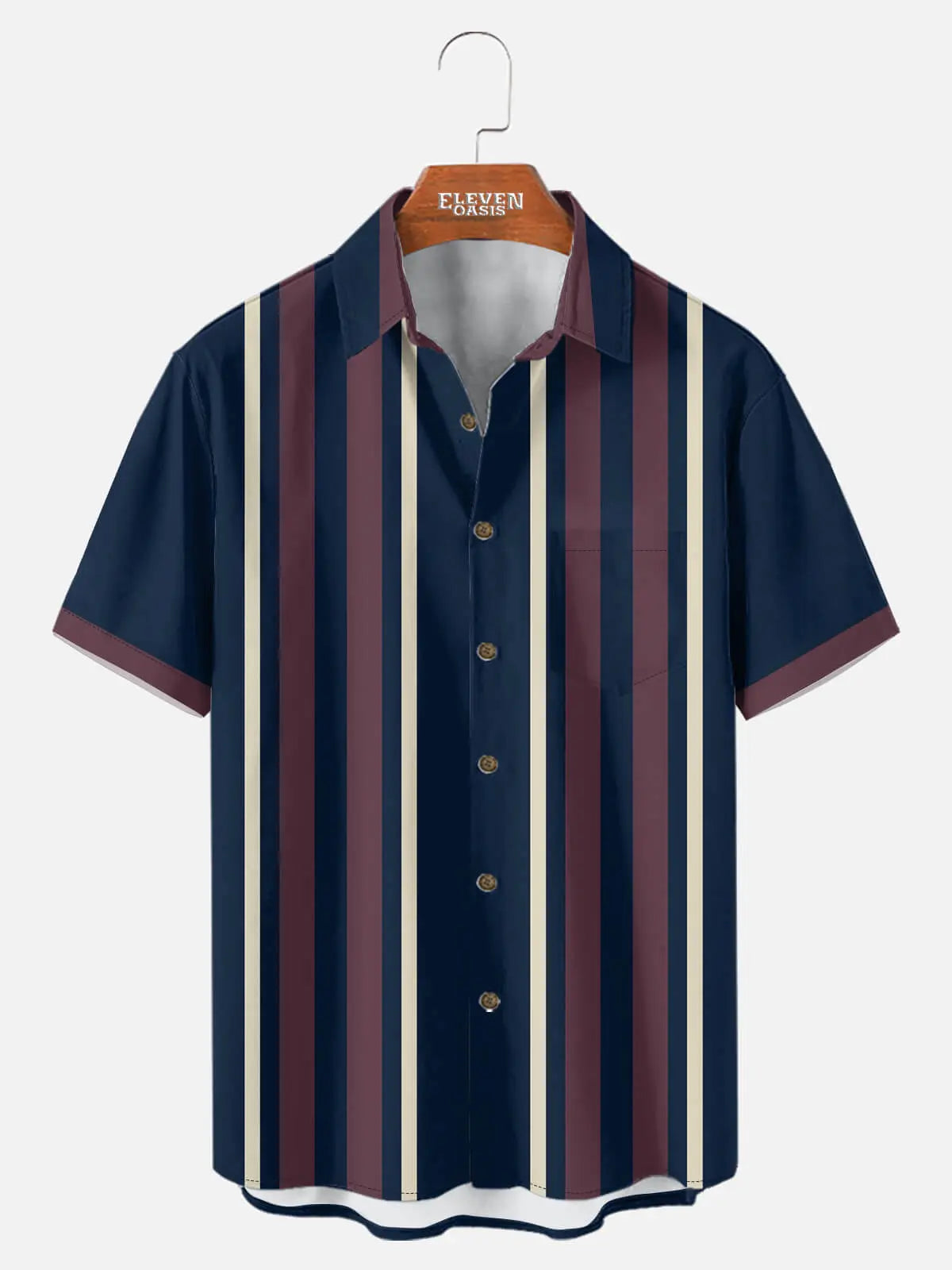 Tall Men's Uptown Alley Bowling Short Sleeve Shirt Eleven Oasis