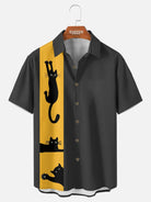 Tall Men's Cats Bowling Short Sleeve Shirt Eleven Oasis