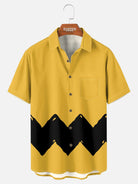 Tall Men's Charlie Brown Zigzag Short Sleeve Shirt Eleven Oasis