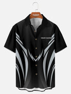 Tall Men's Custom American Football Stripe Short Sleeve Shirt Eleven Oasis