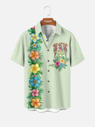 Tall Men's Tropical Parrot Margarita Short Sleeve Shirt Eleven Oasis