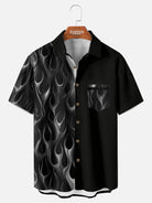 Men's Midnight Flames Short Sleeve Shirt Eleven Oasis