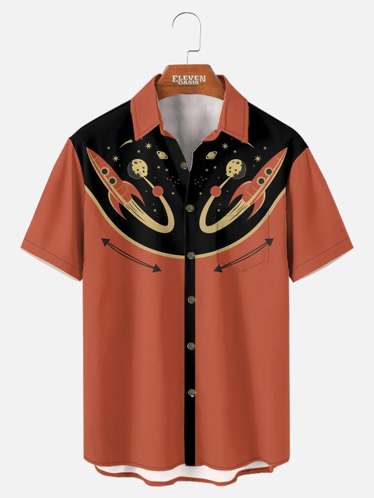 Men's Atomic Western Space Short Sleeve Shirt ElevenOasis