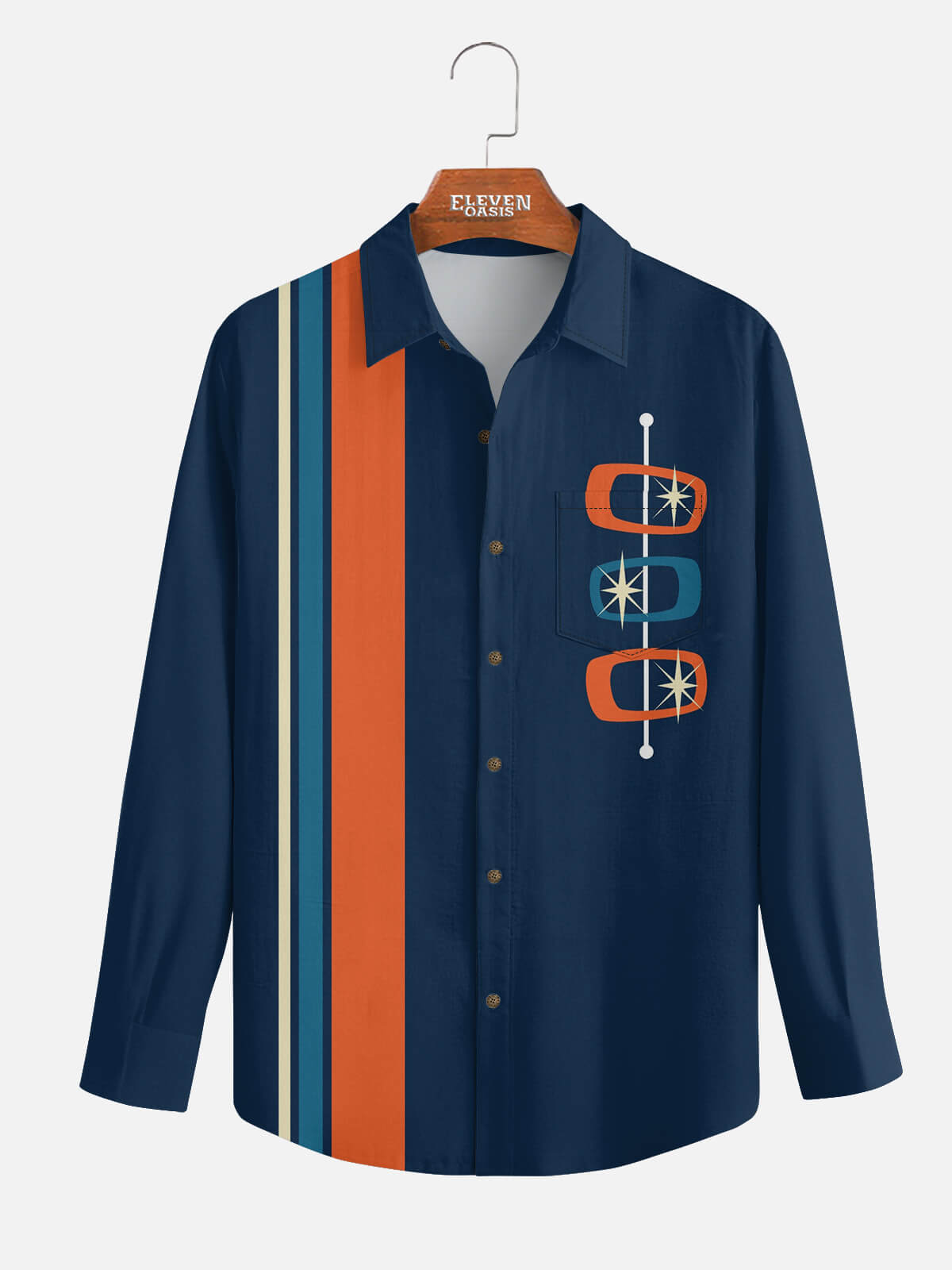 Men’s Atomic Starburst Long Sleeve Shirt Eleven Oasis