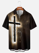 Tall Men's Light of the Cross Faith Short Sleeve Shirt Eleven Oasis
