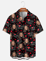 Custom Face Love Short Sleeve Shirt - I Heart My Wife / I Heart My Hubby (Sold individually) Eleven Oasis