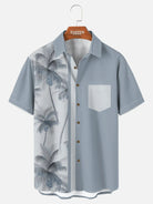 Men's Coconut Tree Casual Breathable Hawaiian Short Sleeve Shirt ElevenOasis