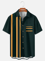 Tall Men¡¯s Triple Lane Bowling Short Sleeve Shirt Eleven Oasis