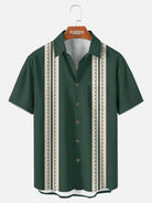 Men's Dash Stripe Bowling Short Sleeve Shirt Eleven Oasis