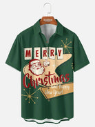 Men's Mid-Century Modern Santa Holiday Short Sleeve Shirt?