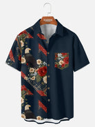 Men's Eagle Floral Americana Short Sleeve Shirt Eleven Oasis