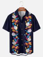 Men's Retro Bowling Strike Short Sleeve Shirt ElevenOasis