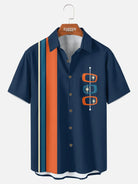 Men's Mid-Century Modern Atomic Bowling Short Sleeve Shirt ElevenOasis
