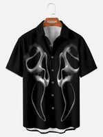 Tall Men's Ghost Face Horror Short Sleeve Shirt Eleven Oasis