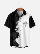 Men's Jesus Crown of Thorns Ink Panel Short Sleeve Shirt Eleven Oasis