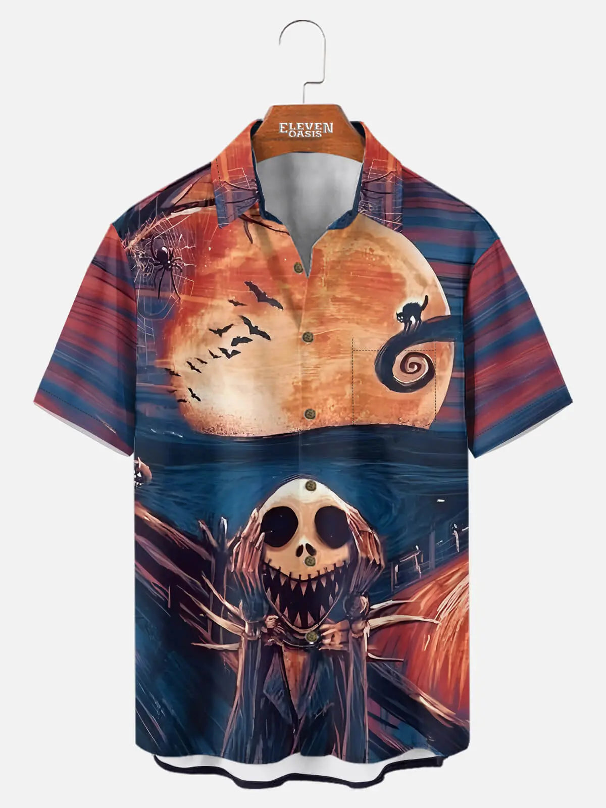 Tall Men's Nightmare Scream Short Sleeve Shirt Eleven Oasis