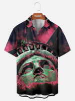 Men's Ghostbusters Statue of Liberty Short Sleeve Shirt Eleven Oasis