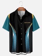 Men's Custom American Football Stripe Short Sleeve Shirt Eleven Oasis