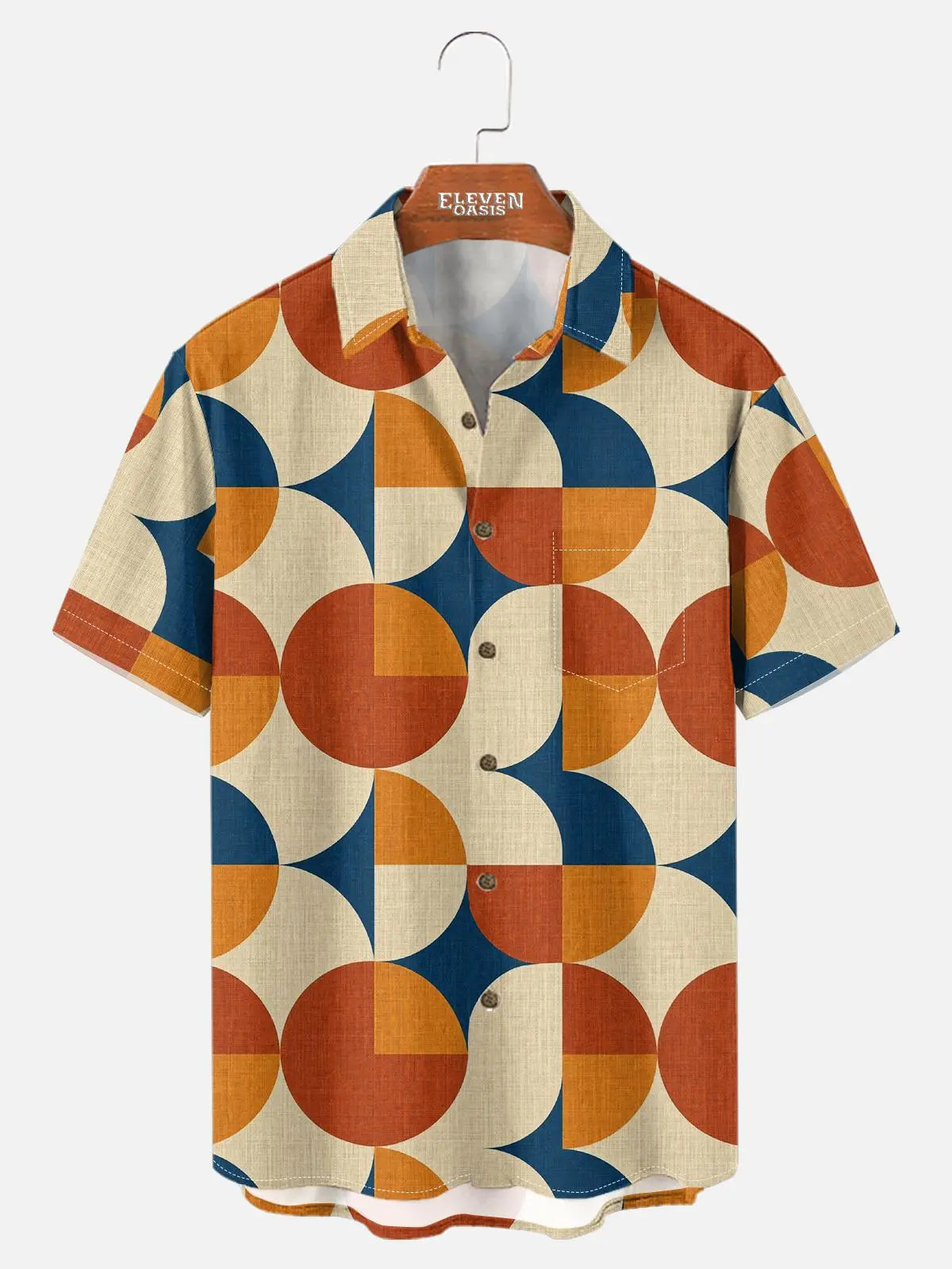 Men's Mid-Century Mosaic Short Sleeve Shirt Eleven Oasis