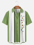 Men's Atomic Olive Starburst Bowling Short Sleeve Shirt ElevenOasis