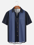Men's Basic 50s Style Bowling Short Sleeve Shirt ElevenOasis