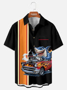 Tall Men's Shark Hot Rod Short Sleeve Shirt Eleven Oasis