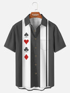 Men's Geometric Print Casual Short Sleeve Hawaiian Bowling Shirt ElevenOasis
