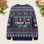 Error 404 Christmas Not Found Ugly Christmas Sweater Eleven Oasis