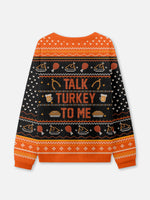 Talk Turkey To Me Thanksgiving Ugly Sweater Eleven Oasis