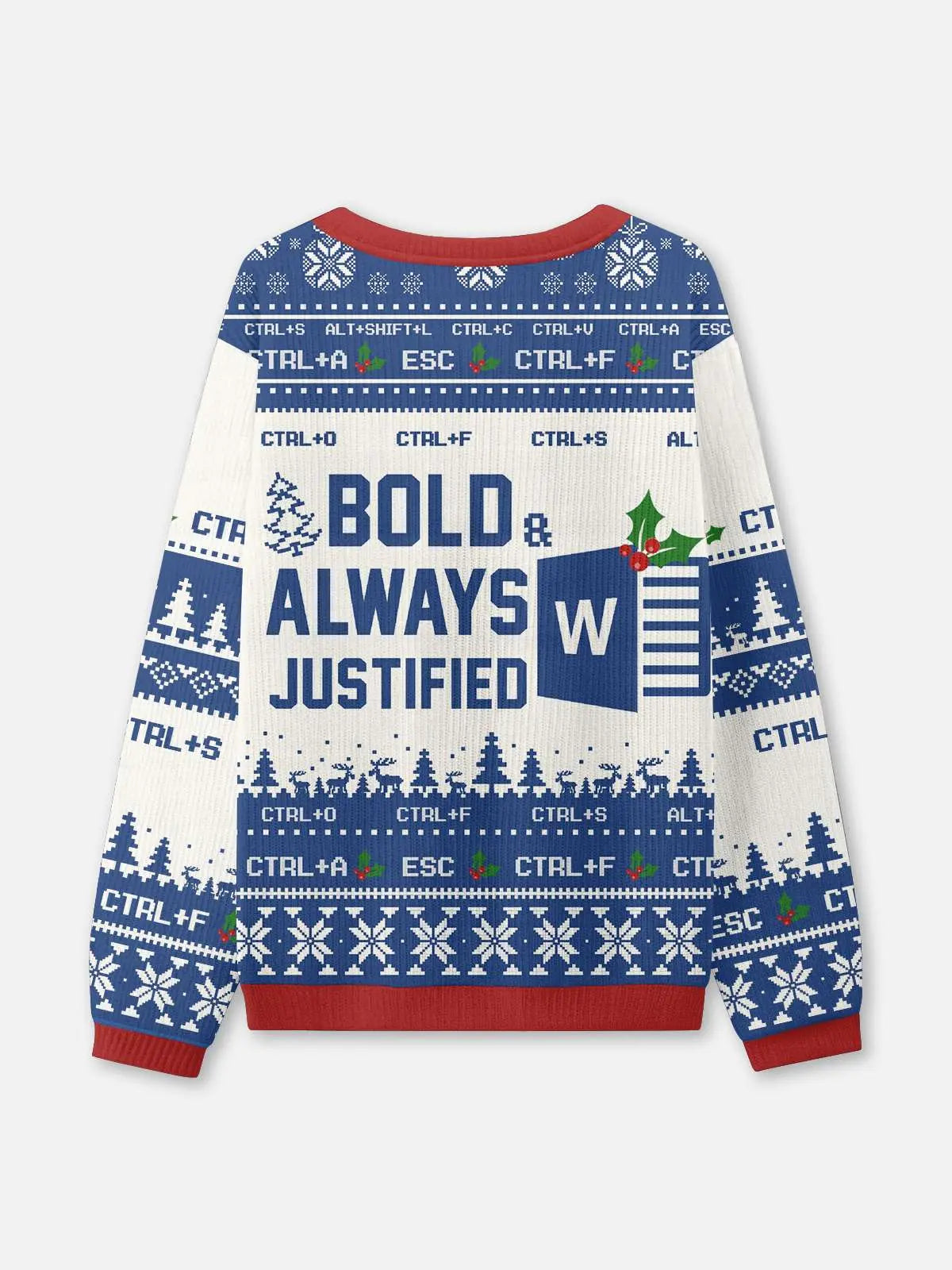 Ugly Christmas Sweater Microsoft Office Humor Sweatshirt 