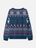 Ugly Christmas Sweater Ho Ho Ho Reindeer Sweatshirt Eleven Oasis