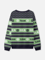 Custom Seattle Logo Football Sweatshirt Eleven Oasis