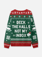 Deck The Halls Not My Inbox Ugly Christmas Sweater Eleven Oasis