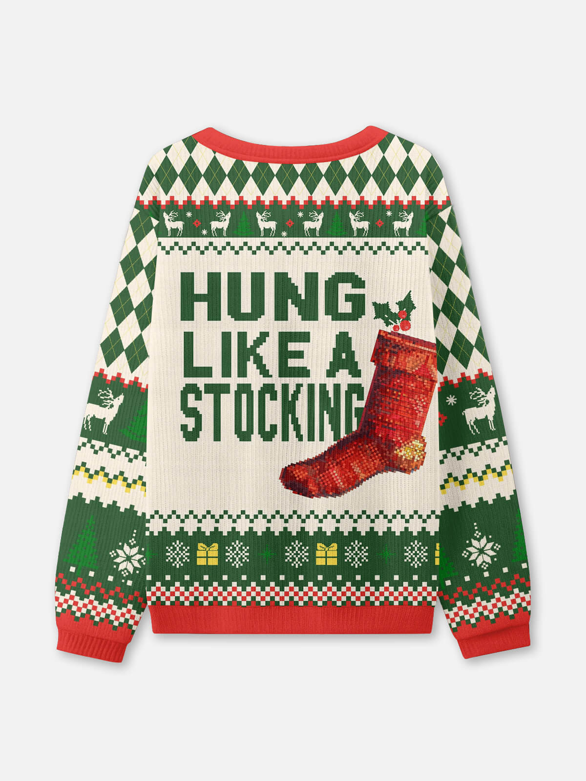 Hung Like a Stocking Ugly Christmas Sweater Eleven Oasis