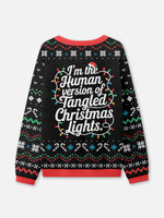 "Tangled Christmas Lights" Relatable Ugly Sweater Eleven Oasis