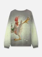 Grilling Kungfu Rooster Crew Neck Sweatshirt Eleven Oasis