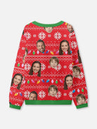 Customizable Face Christmas Lights Ugly Christmas Sweater ElevenOasis