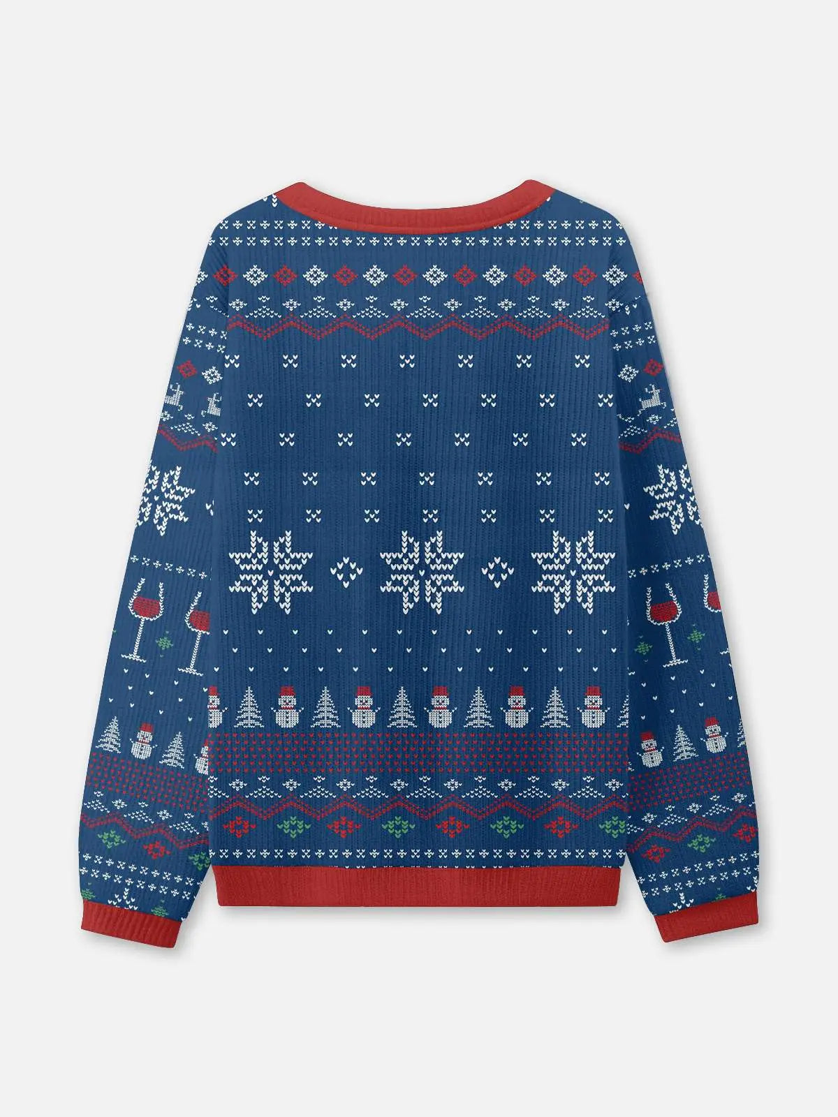 Merry Alcoholidays Martini & Wine Ugly Christmas Sweater ElevenOasis
