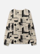 Abstract Pattern Crew Neck Sweatshirt Eleven Oasis