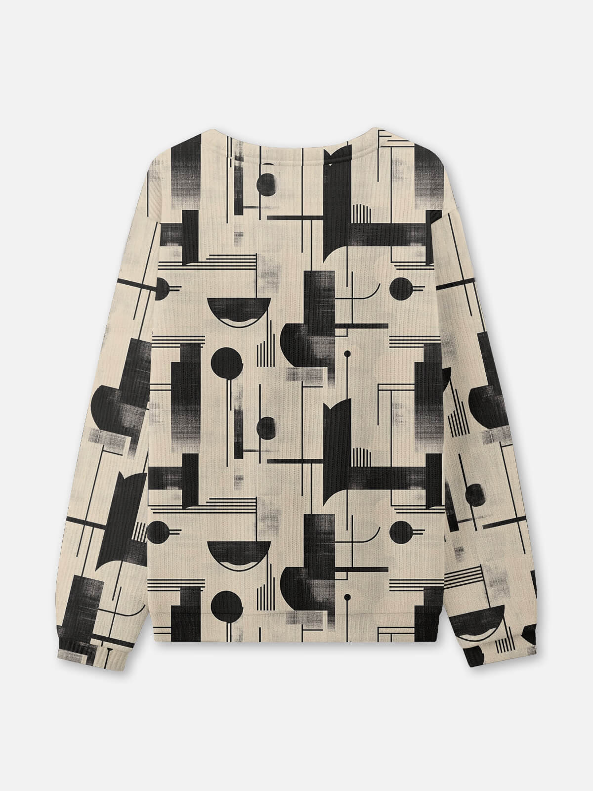 Abstract Pattern Crew Neck Sweatshirt Eleven Oasis