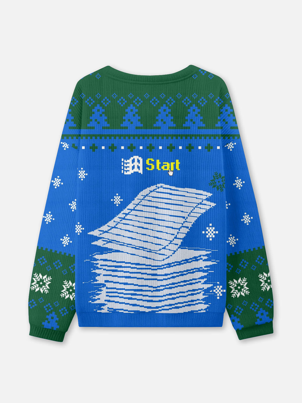 Ugly Christmas Sweater Clippy Holiday Helper Sweatshirt Eleven Oasis