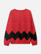 Comic Zigzag Crew Neck Sweater ElevenOasis