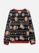 Customizable Face Christmas Lights Ugly Christmas Sweater ElevenOasis