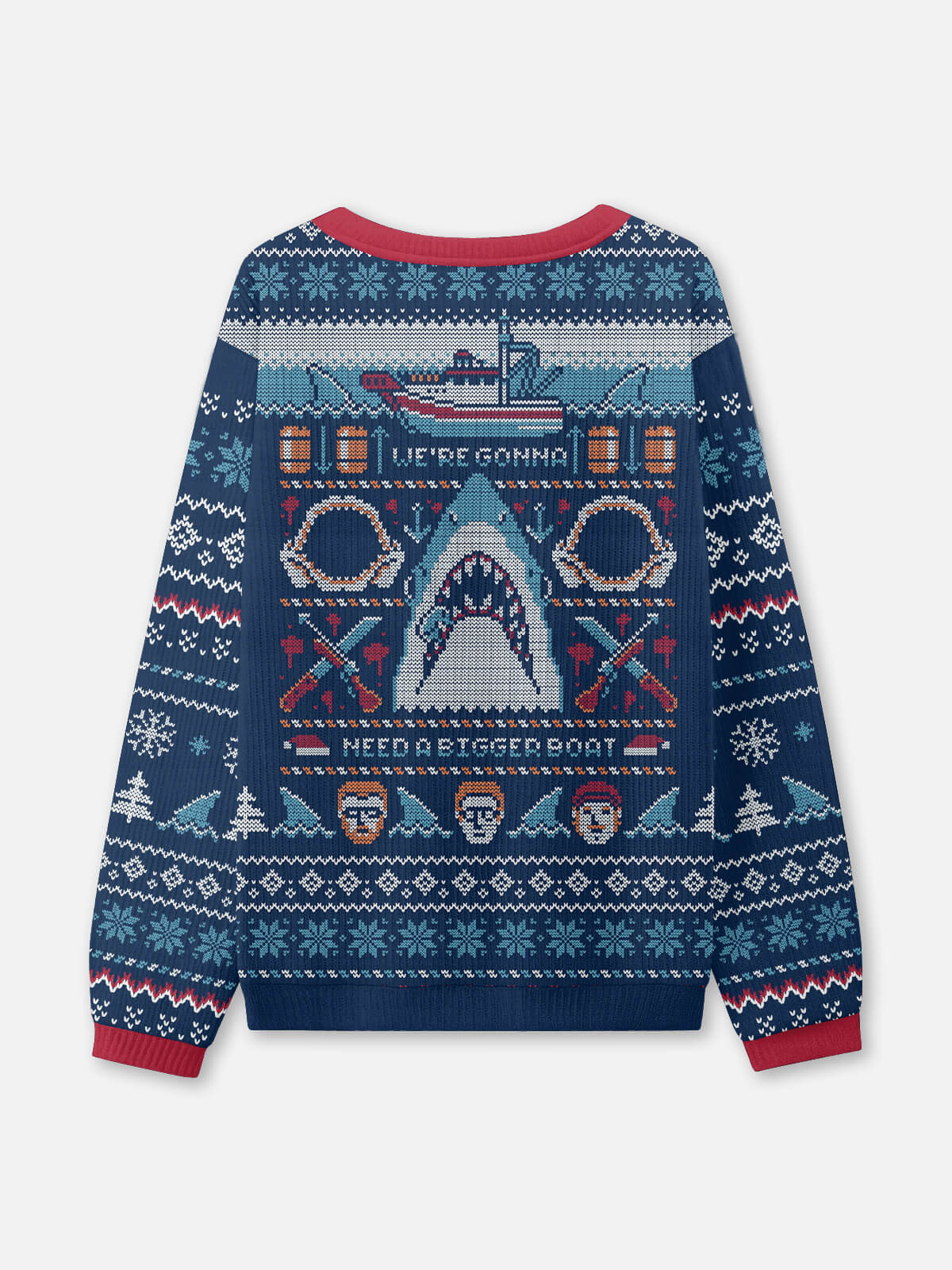 Jaws Ugly Christmas Sweater Eleven Oasis