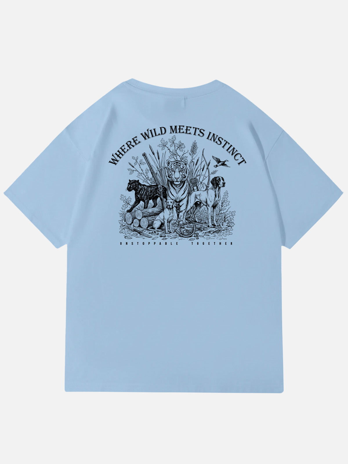 Where Wild Meets Instinct Graphic Cotton T-Shirt Eleven Oasis