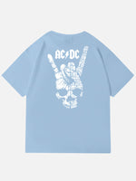 AC/DC Highway to Hell Rock Hand Vintage Band Cotton T-Shirt Eleven Oasis